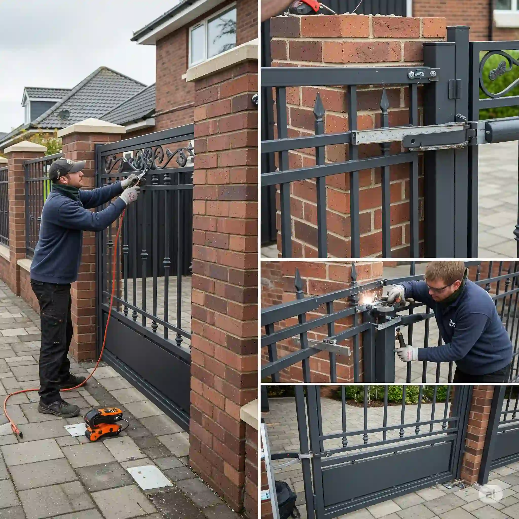 A bespoke, high-quality metal gate installed at a London property